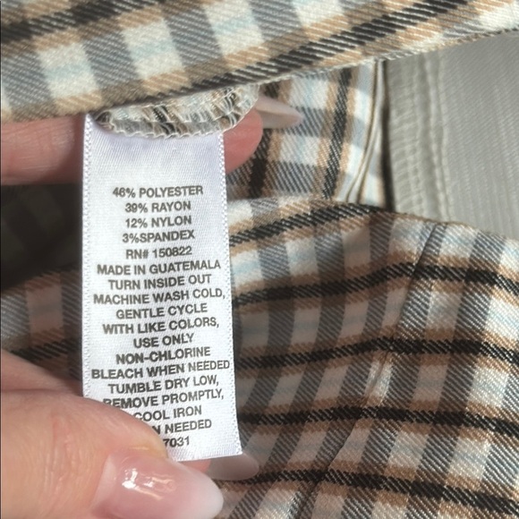 WORTHINGTON Plaid Skinny Pants, 6 - Picture 5 of 10